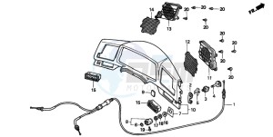 GL1500SE GOLDWING SE drawing METER PANEL (GL1500SEP/SER/SES/SET)