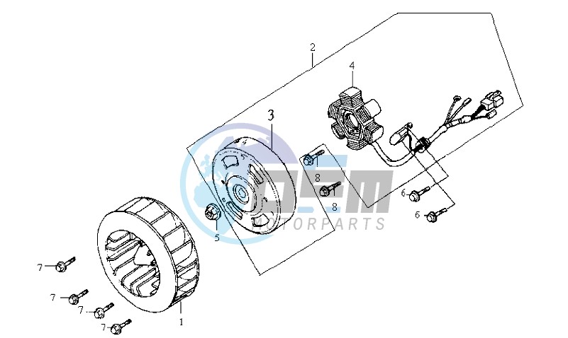 FLYWHEEL WITH MAGNETO / FAN