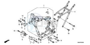 CRF150R9 Europe Direct - (ED) drawing FRAME BODY