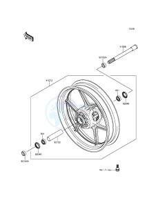 VERSYS 650 ABS KLE650FGF XX (EU ME A(FRICA) drawing Front Hub