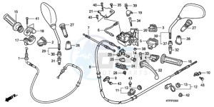 SH150D9 Europe Direct - (ED / KMH) drawing HANDLE LEVER/SWITCH/CABLE (SH125D9/150D9)