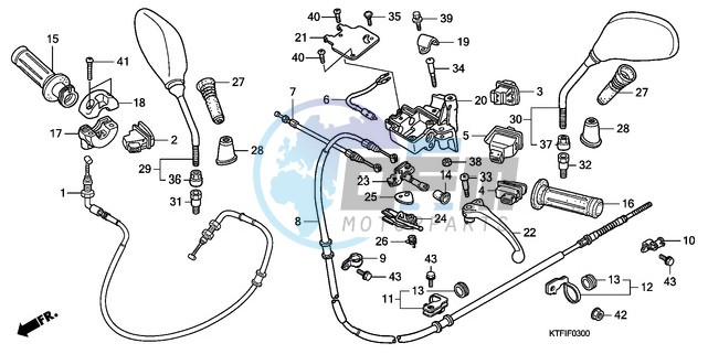 HANDLE LEVER/SWITCH/CABLE (SH125D9/150D9)