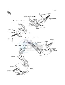 NINJA ZX-10R ZX1000D6F FR GB XX (EU ME A(FRICA) drawing Footrests