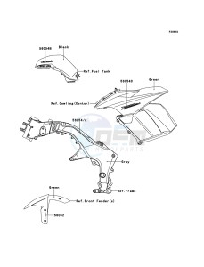 Z1000SX ABS ZX1000HDF FR GB XX (EU ME A(FRICA) drawing Decals(Green)