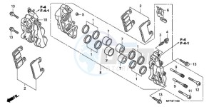 CB1300SA9 SI / ABS BCT MME TWO - (SI / ABS BCT MME TWO) drawing FRONT BRAKE CALIPER