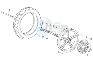 Scarabeo 125-200 ie Light drawing Front wheel