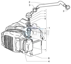 Liberty 125 la poste drawing Oil drain valve