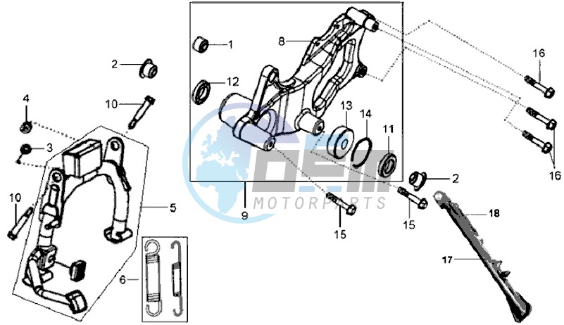 CENTRAL STAND / REAR FORCPLATE / SIDE STAND