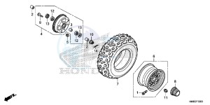 TRX250TME FOURTRAX RECON Europe Direct - (ED) drawing FRONT WHEEL