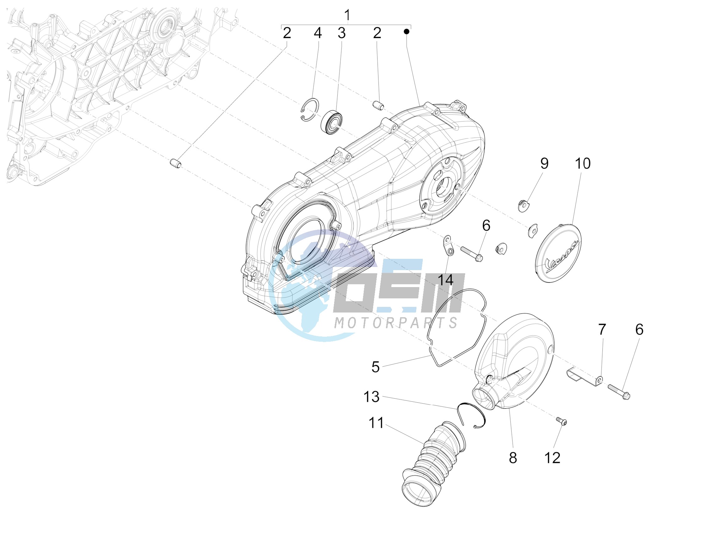 Crankcase cover - Crankcase cooling