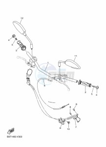 MT-03 MTN320-A (BEV5) drawing STEERING HANDLE & CABLE