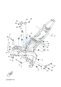 MT125 MT-125 (5D7L) drawing FRAME