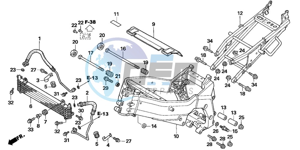 FRAME BODY/OIL COOLER