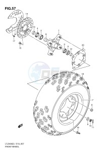 LT-Z400 (E19) drawing FRONT WHEEL (LT-Z400ZL1 E19)