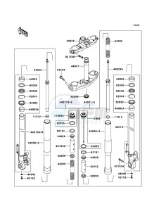 VERSYS KLE650B8F GB XX (EU ME A(FRICA) drawing Front Fork