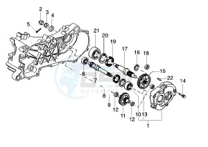 Zip 50 SP drawing Rear wheel shaft