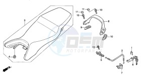 CBR600F4 drawing SEAT (CBR600F/F44)