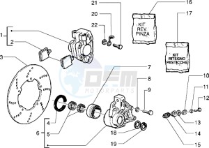 Sfera RST 50 drawing Brake caliper - Brake disc