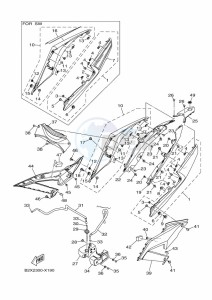 YZF320-A YZF-R3 (B2X3) drawing SIDE COVER