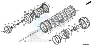 GL1800CF F6C ED drawing CLUTCH