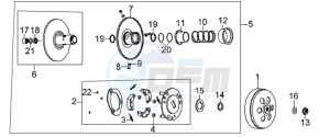 JOYRIDE 200i drawing DRIVE PULLEY / V-BELT