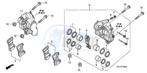 CBR1000RRA France - (F / CMF HRC) drawing FRONT BRAKE CALIPER