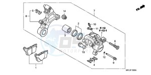 CBR1000RRA France - (F / CMF HRC) drawing REAR BRAKE CALIPER