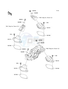 JT 1500 D [STX] (D9F) D9F drawing ENGINE MOUNT