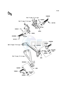 NINJA_ZX-10R ZX1000JDF FR XX (EU ME A(FRICA) drawing Footrests