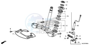 GL1800BF F6B Bagger - GL1800BF UK - (E) drawing STEERING STEM