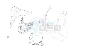 RAMBLA-250 2VER - 125 CC VTRA1B E3 2VER drawing COVER FRONT SHIELD