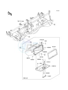 KAF 620 S [MULE 4010 TRANS4X4 HARDWOODS GREEN HD] (S9F-SAF) SAF drawing FRONT BOX