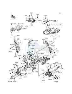 VERSYS 650 ABS KLE650FGF XX (EU ME A(FRICA) drawing Frame Fittings