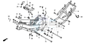 VTR1000F FIRE STORM drawing FRAME BODY