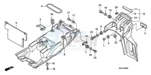 CBF1000S9 Ireland - (EK) drawing REAR FENDER