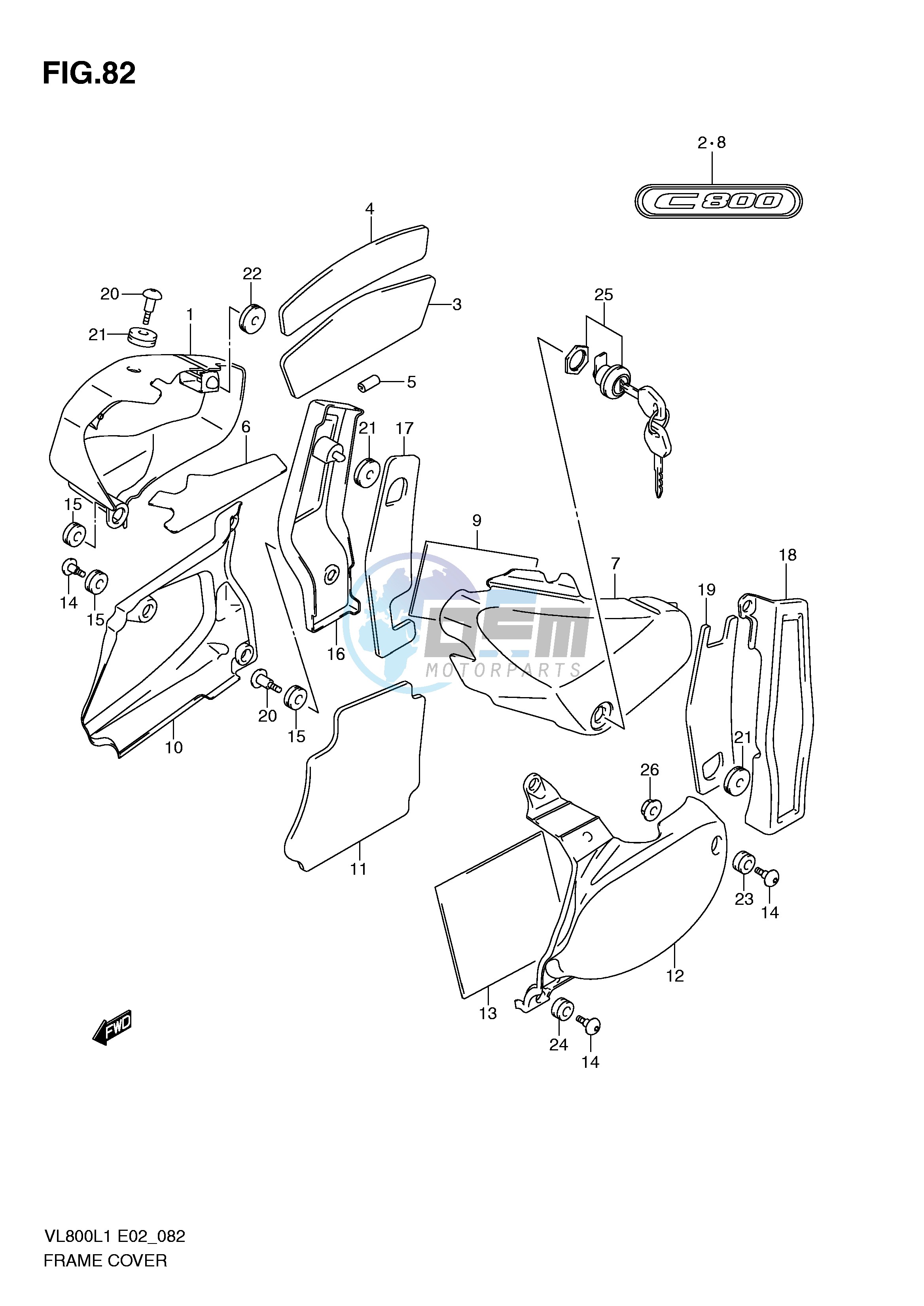 FRAME COVER (VL800L1 E19)