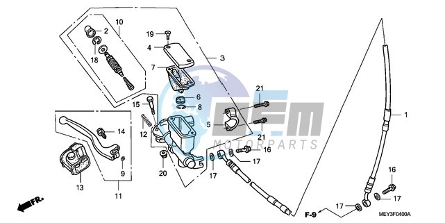 FR. BRAKE MASTER CYLINDER