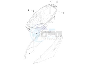 Fly 150 4T 3V ie (APAC) drawing Helmet huosing - Undersaddle