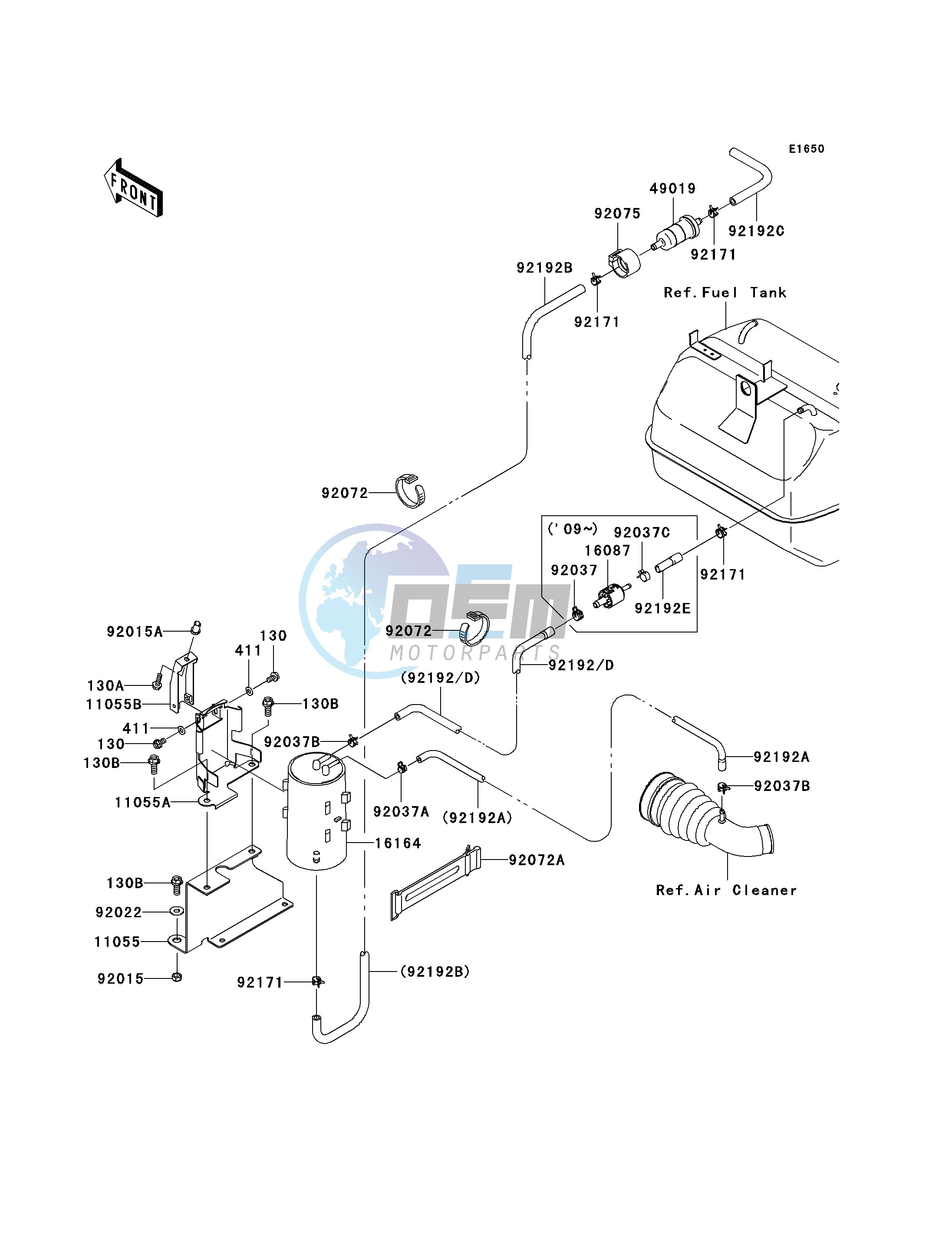 FUEL EVAPORATIVE SYSTEM -- CA- -