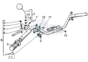 Liberty 125 drawing Rear brake control