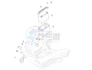 SPRINT 150 4T 3V IE ABS E3 (EMEA) drawing Remote control switches - Battery - Horn