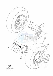 YFZ450R (BW2P) drawing FRONT WHEEL