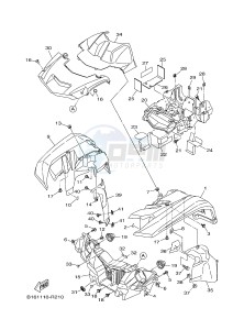 YFM700FWBD YFM70KPSG KODIAK 700 EPS SPECIAL EDITION (B323) drawing FRONT FENDER