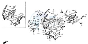 NSR125R drawing UPPER COWL