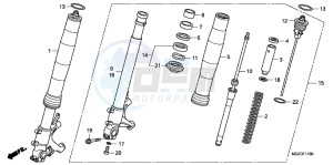 VFR1200FDB drawing FRONT FORK