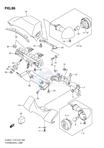 VL800 (E3-E28) VOLUSIA drawing TURNSIGNAL LAMP (VL800TL1 E28)