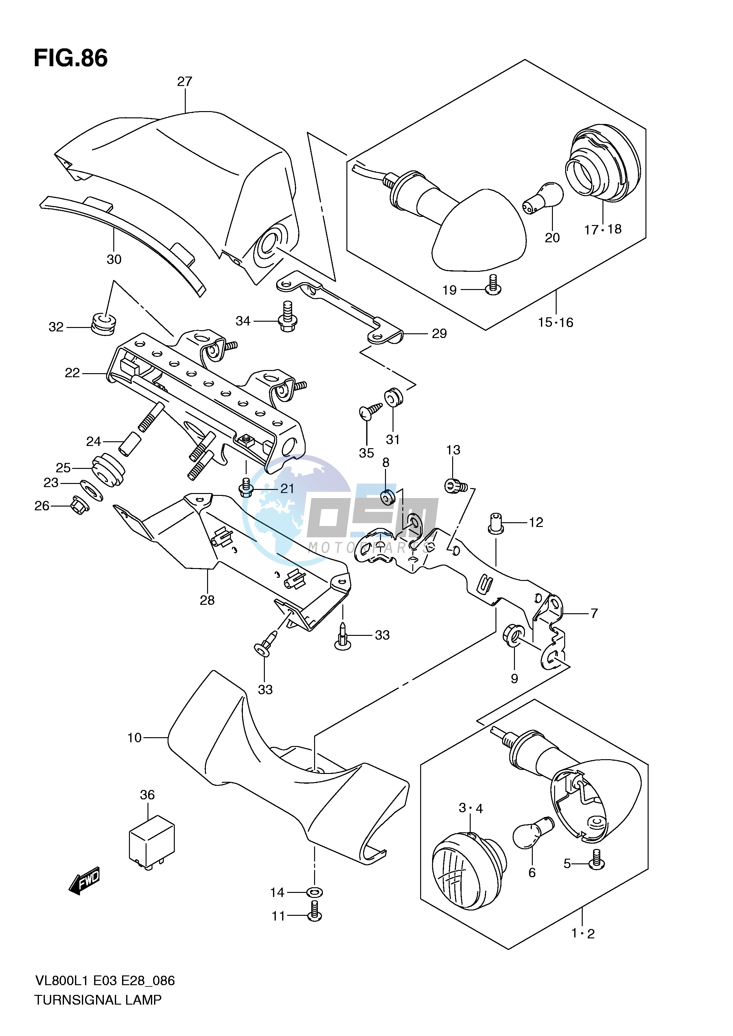 TURNSIGNAL LAMP (VL800TL1 E28)