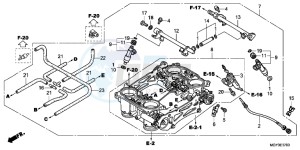 VFR800XD CrossRunner - VFR800X UK - (E) drawing THROTTLE BODY