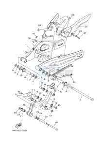 MT07 700 (1WS5) drawing REAR ARM