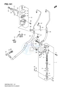 GSR750 ABS EU drawing REAR MASTER CYLINDER